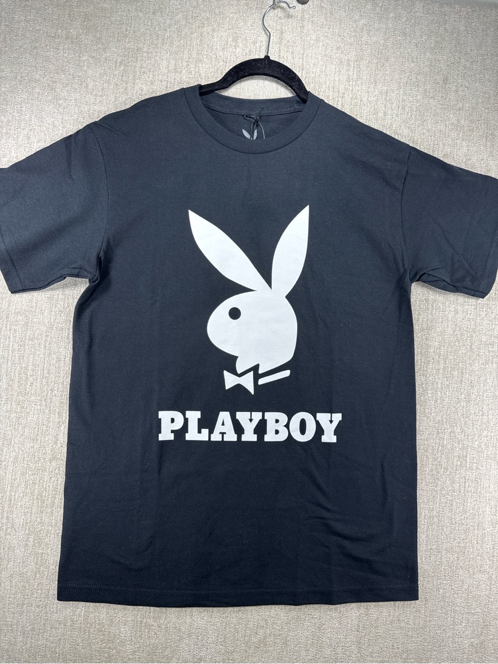 Playboy Bunny Logo Graphic Tee Black NWT Medium